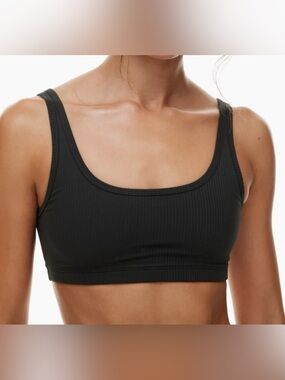 TNA Action Aritzia TNAction black ribbed sports bra women’s 2XS lined gym bra